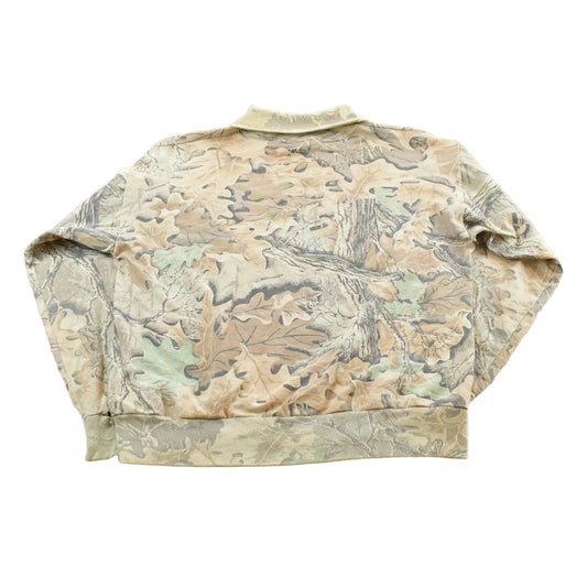 Vintage 1990s Cabelas Advantage Camo Turtleneck Sweatshirt Men's M