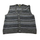 Vintage 1990s Croft & Barrow Abstract Knit Cardigan Sweater Vest Men's XL Tall