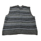 Vintage 1990s Croft & Barrow Abstract Knit Cardigan Sweater Vest Men's XL Tall
