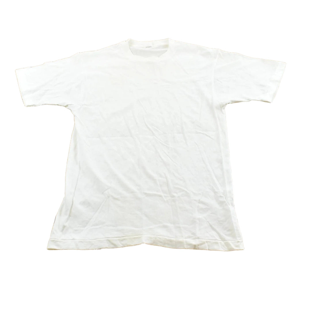 Vintage 1990s Fruit Of The Loom Blank White T-Shirt S