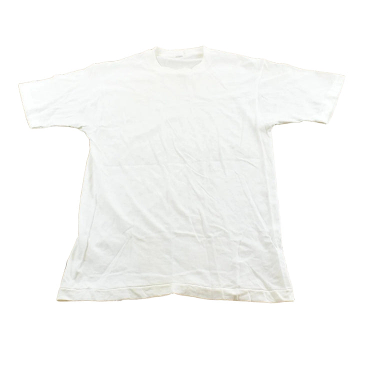 Vintage 1990s Fruit Of The Loom Blank White T-Shirt S