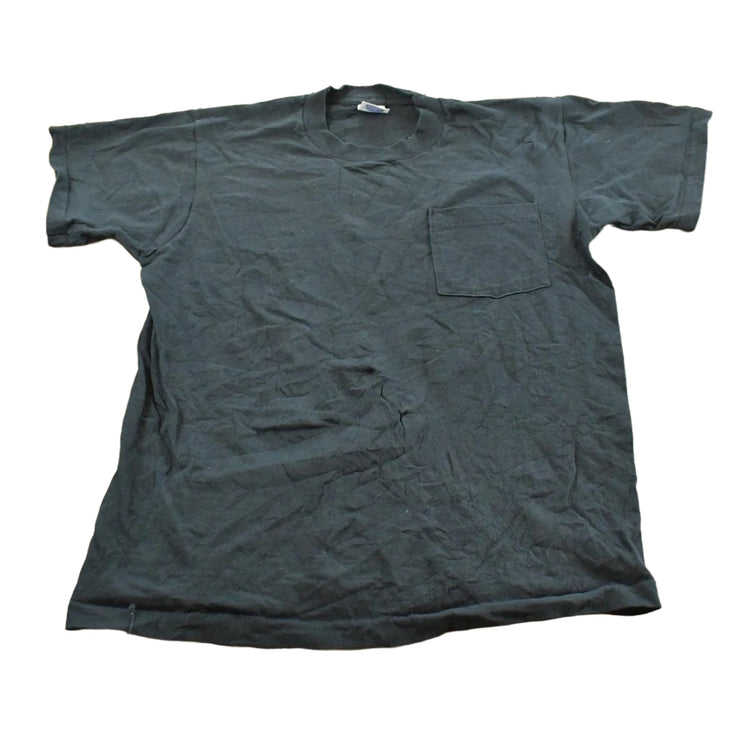 Vintage 1990s BVD Black Blank Pocket T-Shirt Men's L
