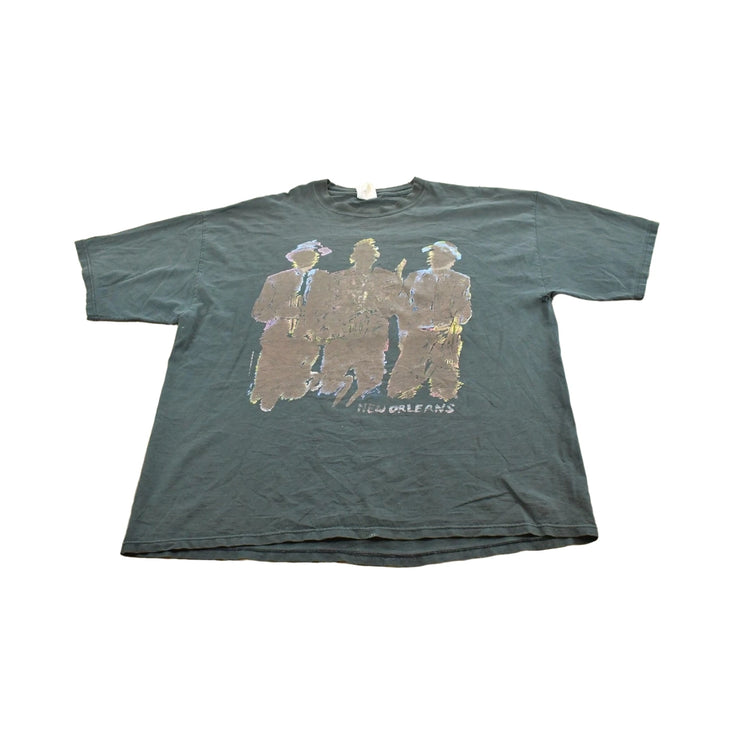 Vintage 2000s New Orleans Jazz Souvenir Travel T-Shirt Men's 2XL