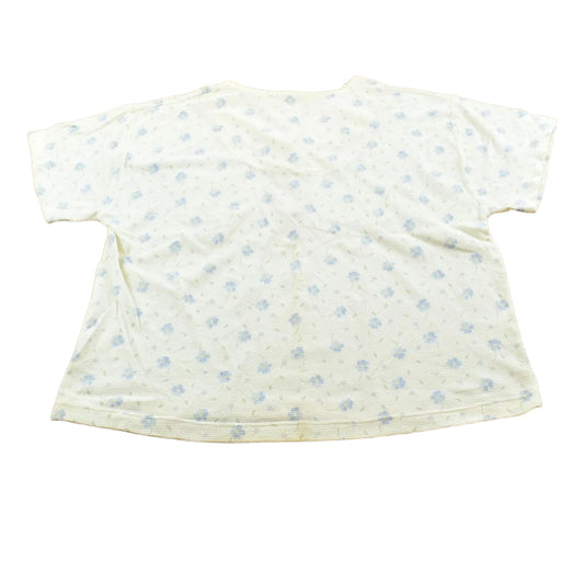 Vintage 1990s Floral Print Short Sleeve Thermal T-Shirt Women's XL