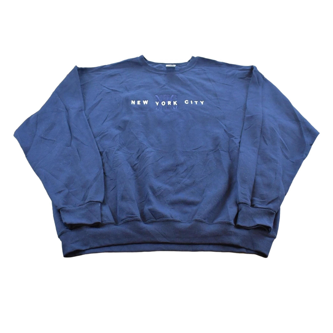 Vintage 1990s New York City Embroidered Souvenir Crewneck Sweatshirt Mens 2XL