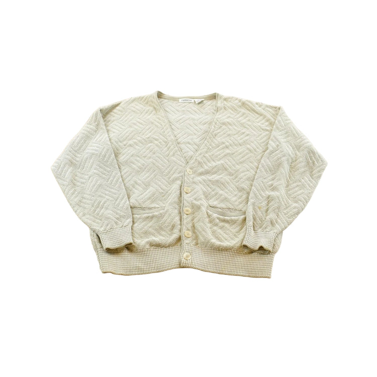 Vintage 1990s Claiborne Cotton Knit Cardigan Sweater Mens L