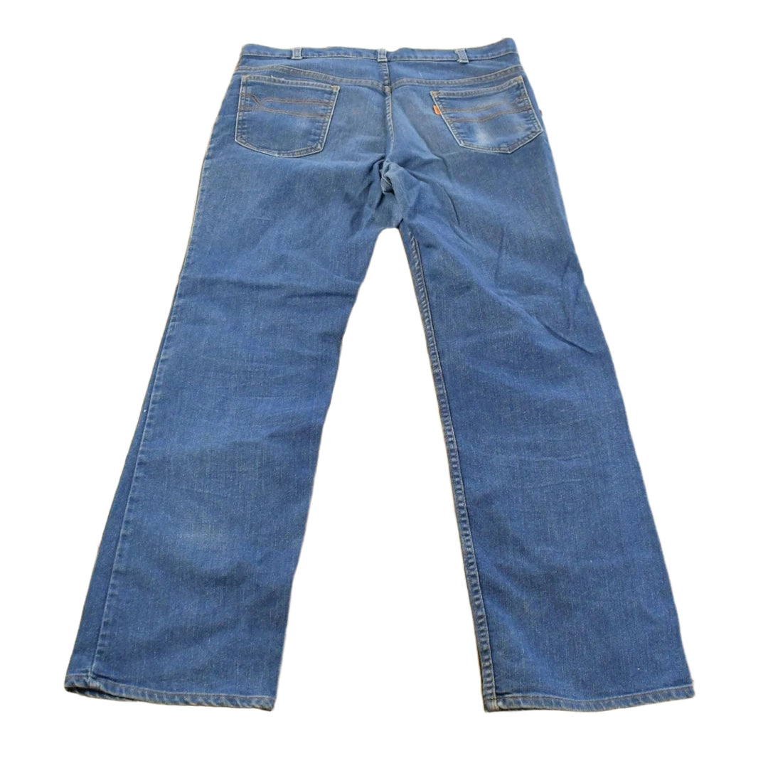 Vintage 1970s Levi's Orange Tab Bell Bottom Flare Denim Jeans Men's 35 x 31