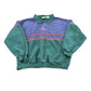 Vintage 1990s American Sportif Flower Embroidered Collared Crewneck Mens S