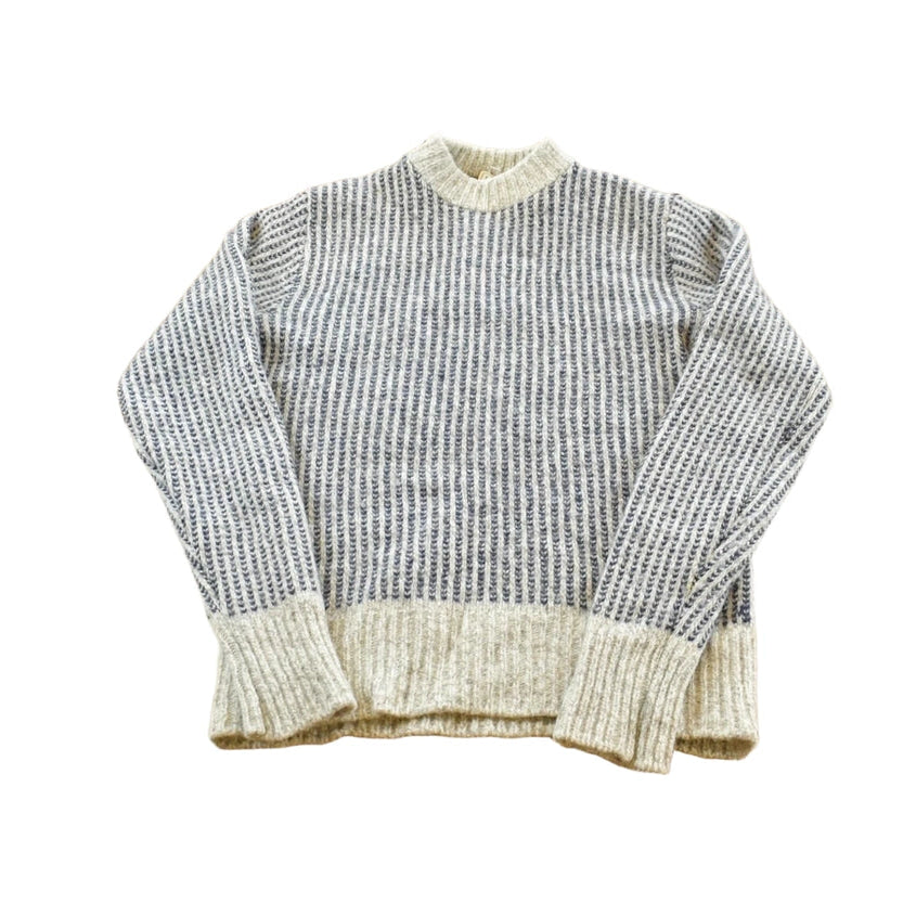 Vintage 1970s LL Bean Striped Knit Wool Sweater Men's S