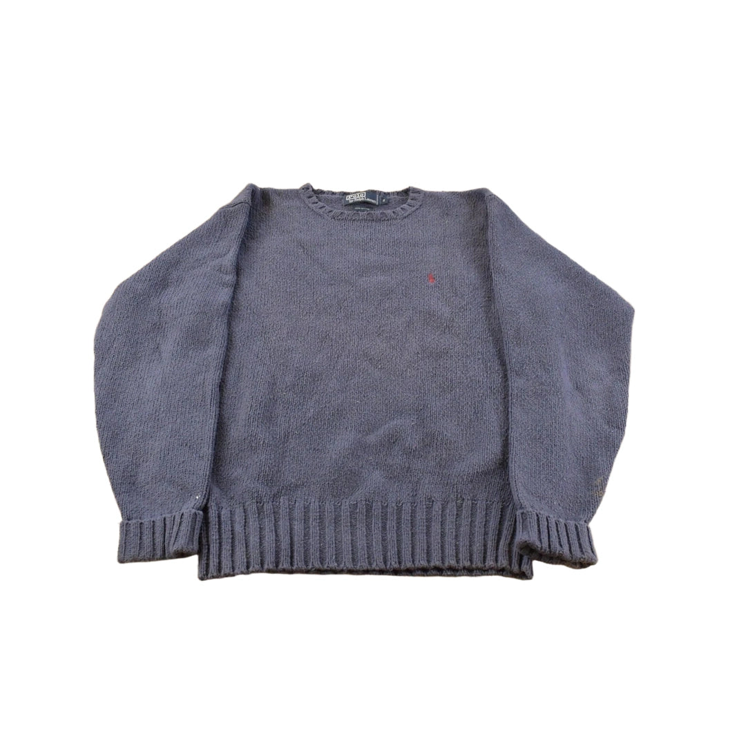 Vintage 1990s Polo By Ralph Lauren Chunky Knit Crewneck Sweater Mens S