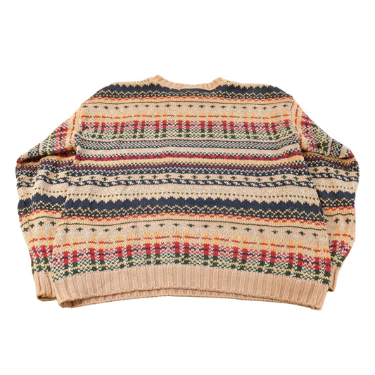 Vintage 1990s Eddie Bauer Fair Isle Knit Sweater Men's L