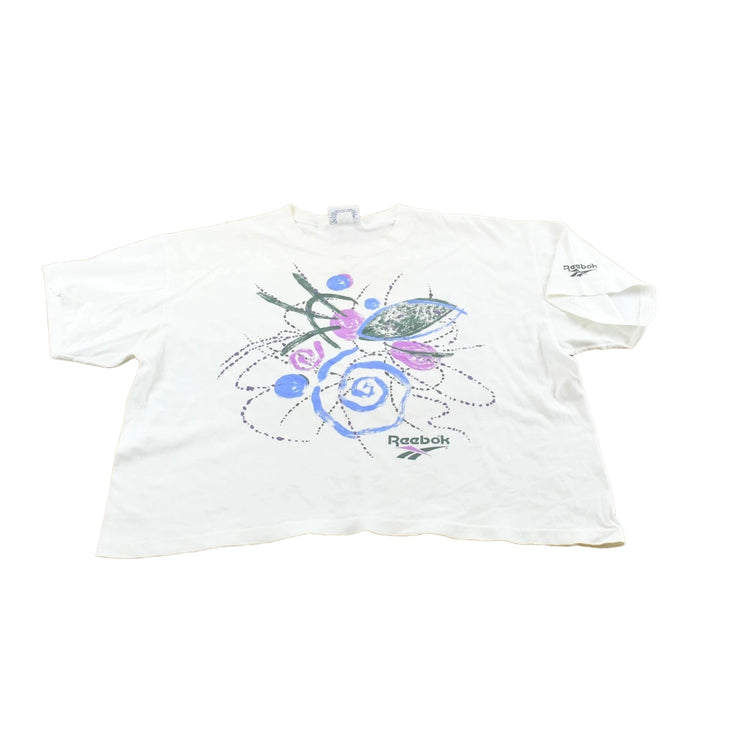 Vintage 1990s Abstract Reebok Promotional T-Shirt Men's Cropped XL