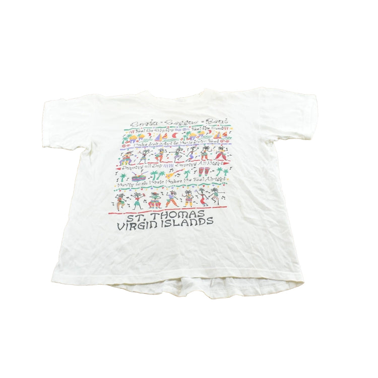 Vintage 1990s Reggae Thomas US Virgin Islands Souvenir Travel T-Shirt Mens M