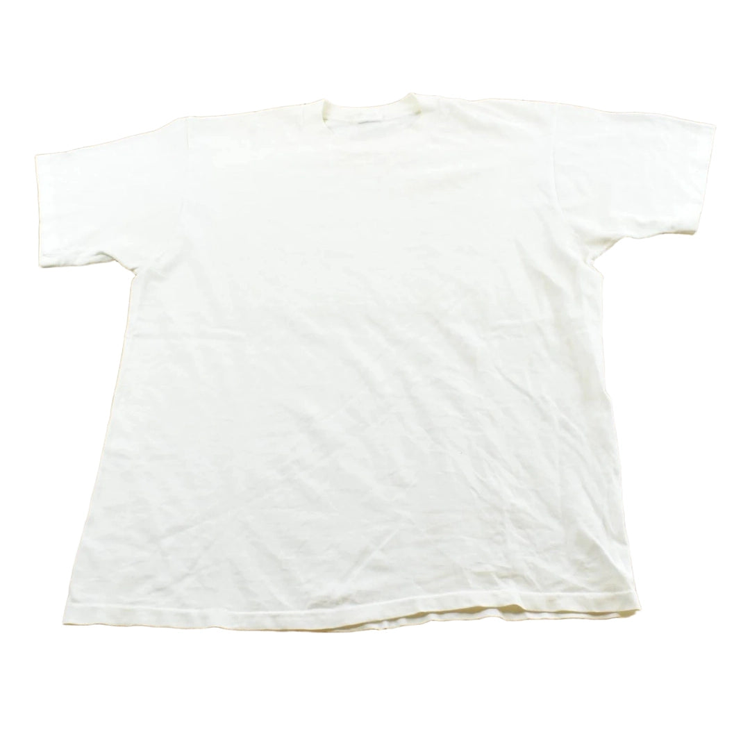 Vintage 1990s Oakton Blank White T-Shirt M Men's Medium