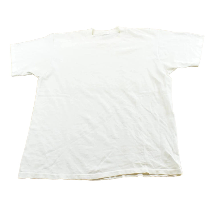 Vintage 1990s Oakton Blank White T-Shirt M Men's Medium