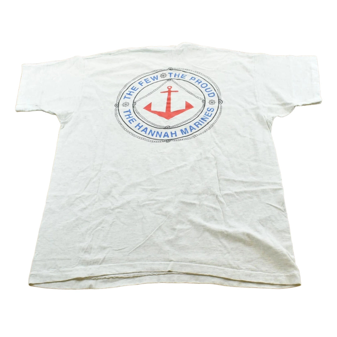 Vintage 1990s Hannah Marines Tugboat Promotional T Shirt Mens L