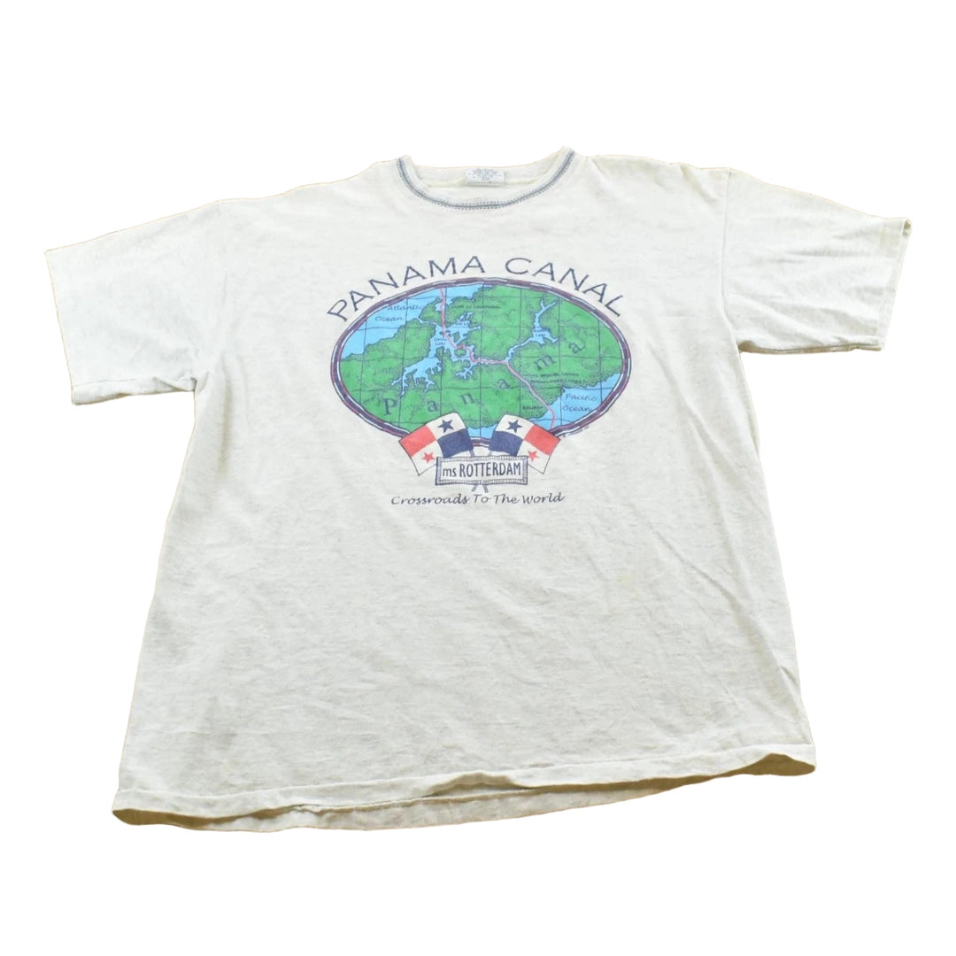 Vintage 1990s Experience Panama Canal Souvenir T-Shirt Men's L