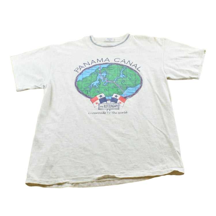 Vintage 1990s Experience Panama Canal Souvenir T-Shirt Men's L
