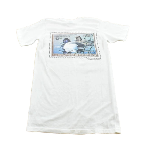 Vintage 1980s Migratory Bird Hunting Conservation Stamp Souvenir T-Shirt Men's XS