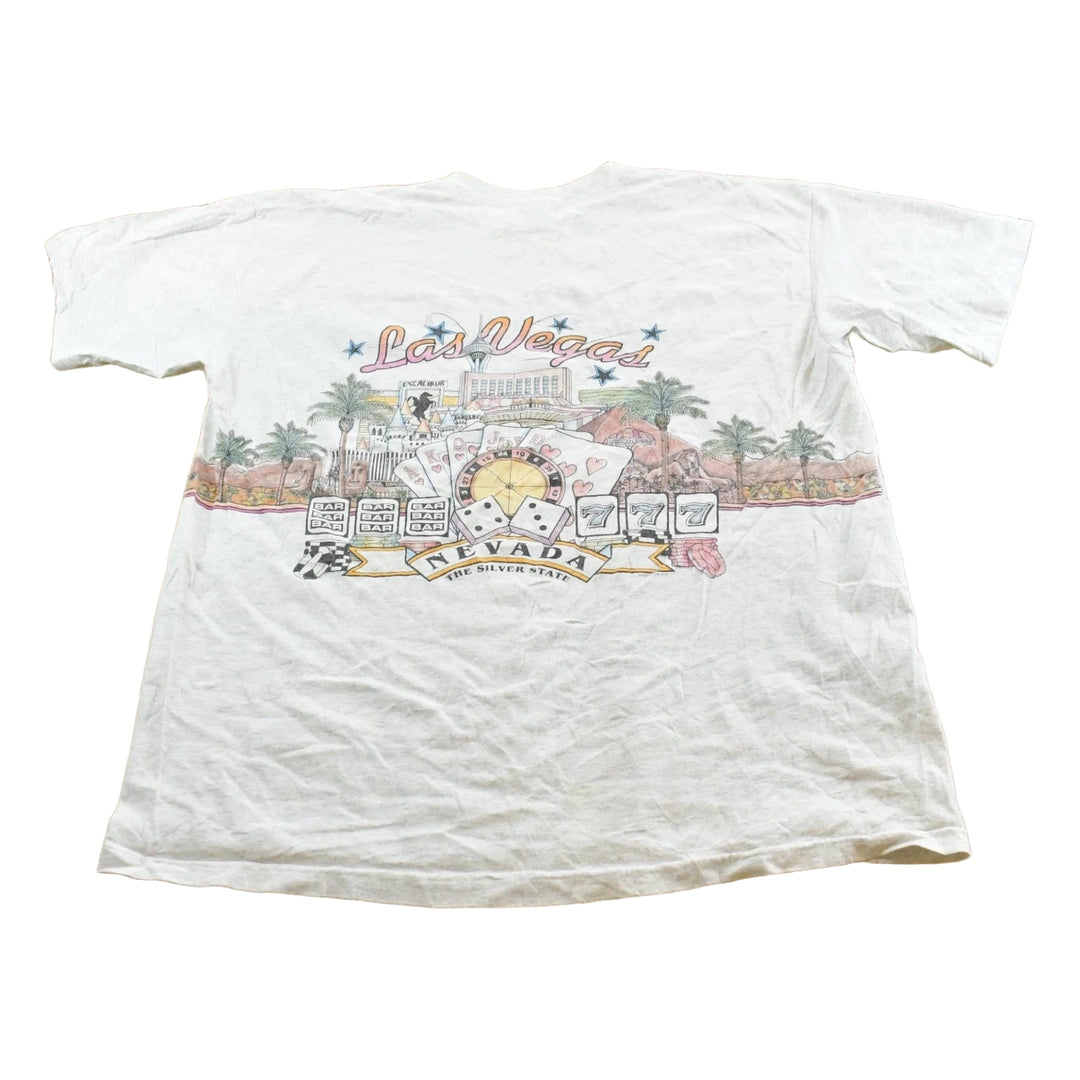 Vintage 1990s Las Vegas Nevada Casino Strip Souvenir Travel T-Shirt Men's XL