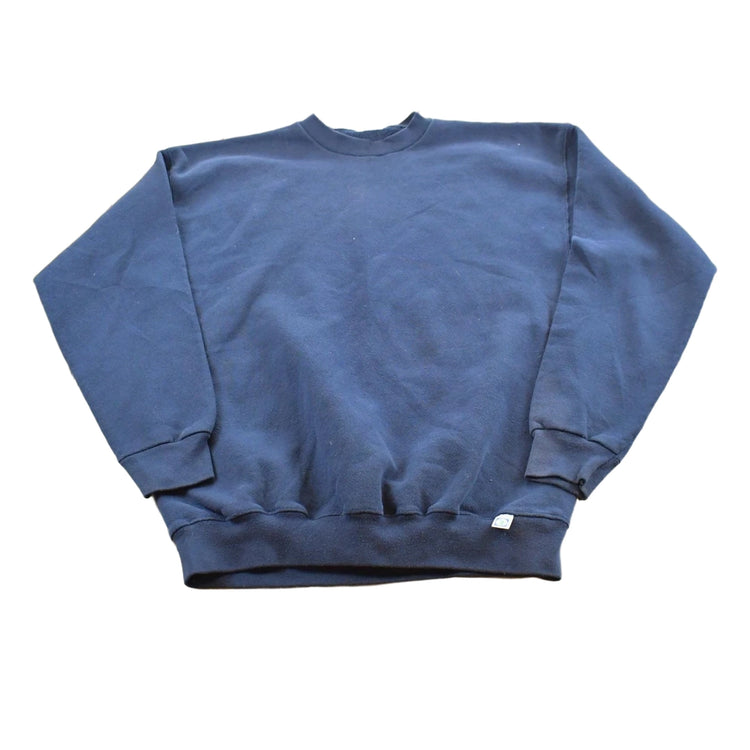 Vintage 1990s Discus Athletics Made In USA Basic Blank Blue Crewneck Sweatshirt Men's M