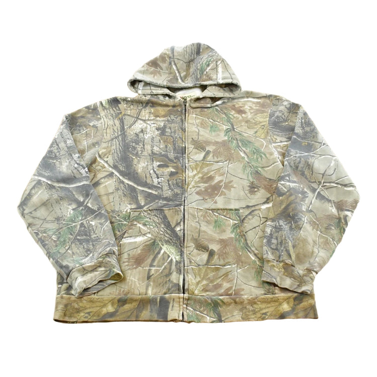 Vintage 2000s Gander Mountain Realtree Camo Full Zip Hoodie Sweatshirt Men's XL