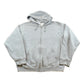 Vintage 1990s Russell Full Zip Blank Grey Hoodie Sweatshirt Men's L