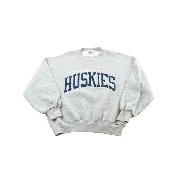 Vintage 1990s Russell Athletic Connecticut Huskies University Embroidered Crewneck Men's M