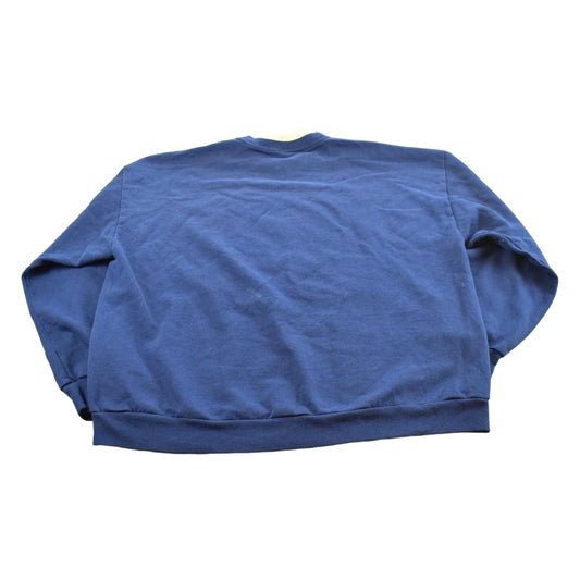 Vintage 2000s Flower Double Collar Crewneck Sweatshirt Men's XL