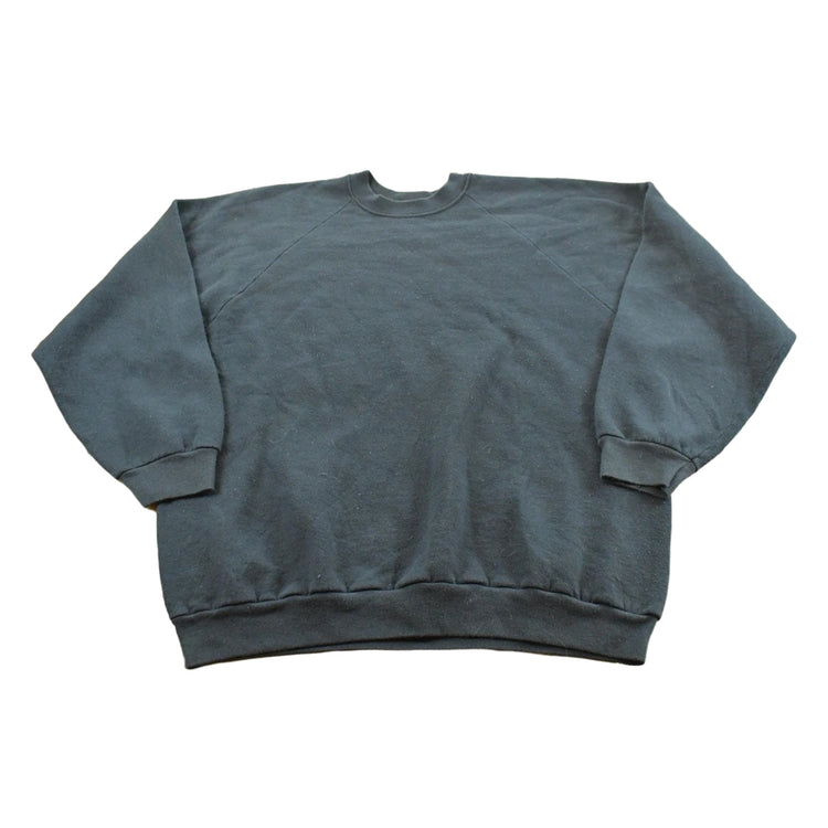Vintage 1990s Fruit of the Loom Blank Raglan Crewneck Sweatshirt Men's L