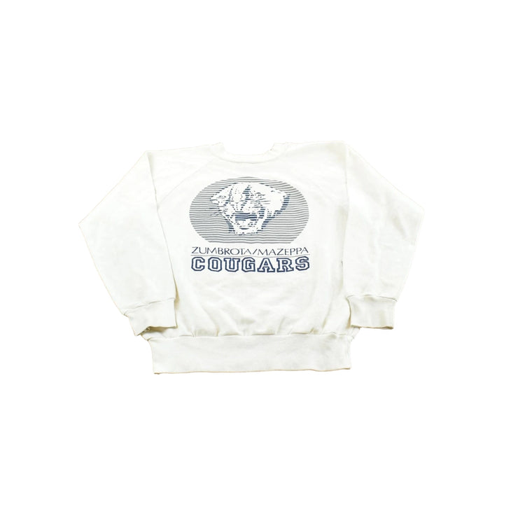 Vintage 1980s Zumbrota-Mazeepa Public School Cougars Crewneck Sweatshirt Youth S