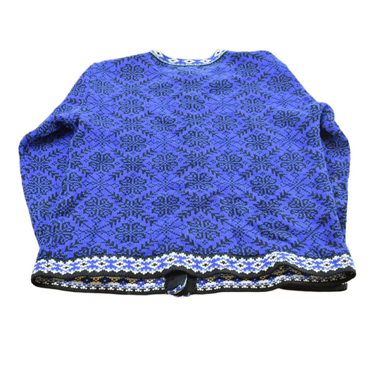 Vintage 1990s LL Bean Women's All Over Pattern Cotton Knit Cardigan Sweater Women's M