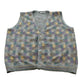 Vintage 1990s Megalos Patterned Knit Button Up Sweater Vest Men's XL