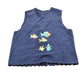 Vintage 1990s Mandal Bay Fish Theme Knit Cardigan Vest Women's