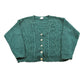 Vintage 1990s Huntington Ridge Cable Knit Cotton Cardigan Sweater Women's M