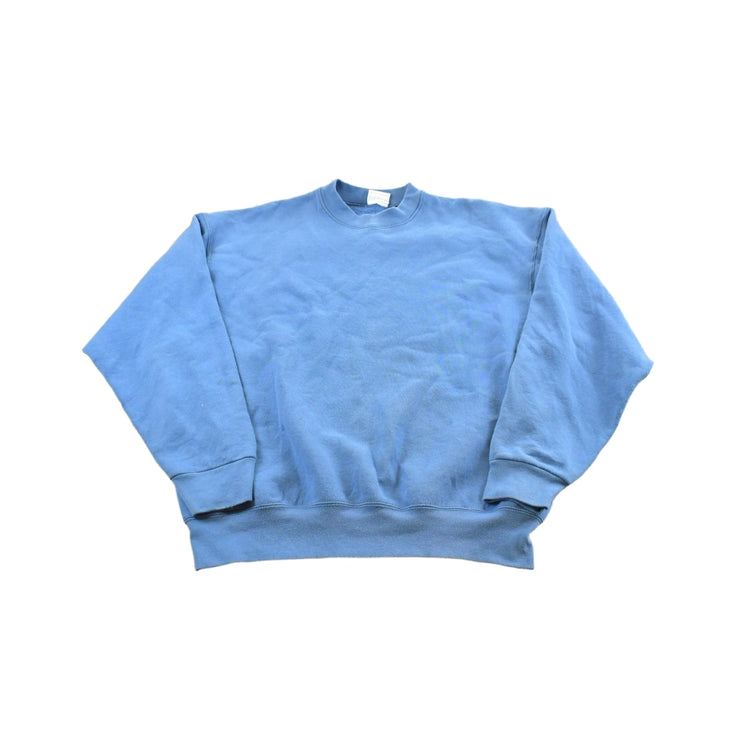 Vintage 1990s Blank Blue Crewneck Sweatshirt Men's XL