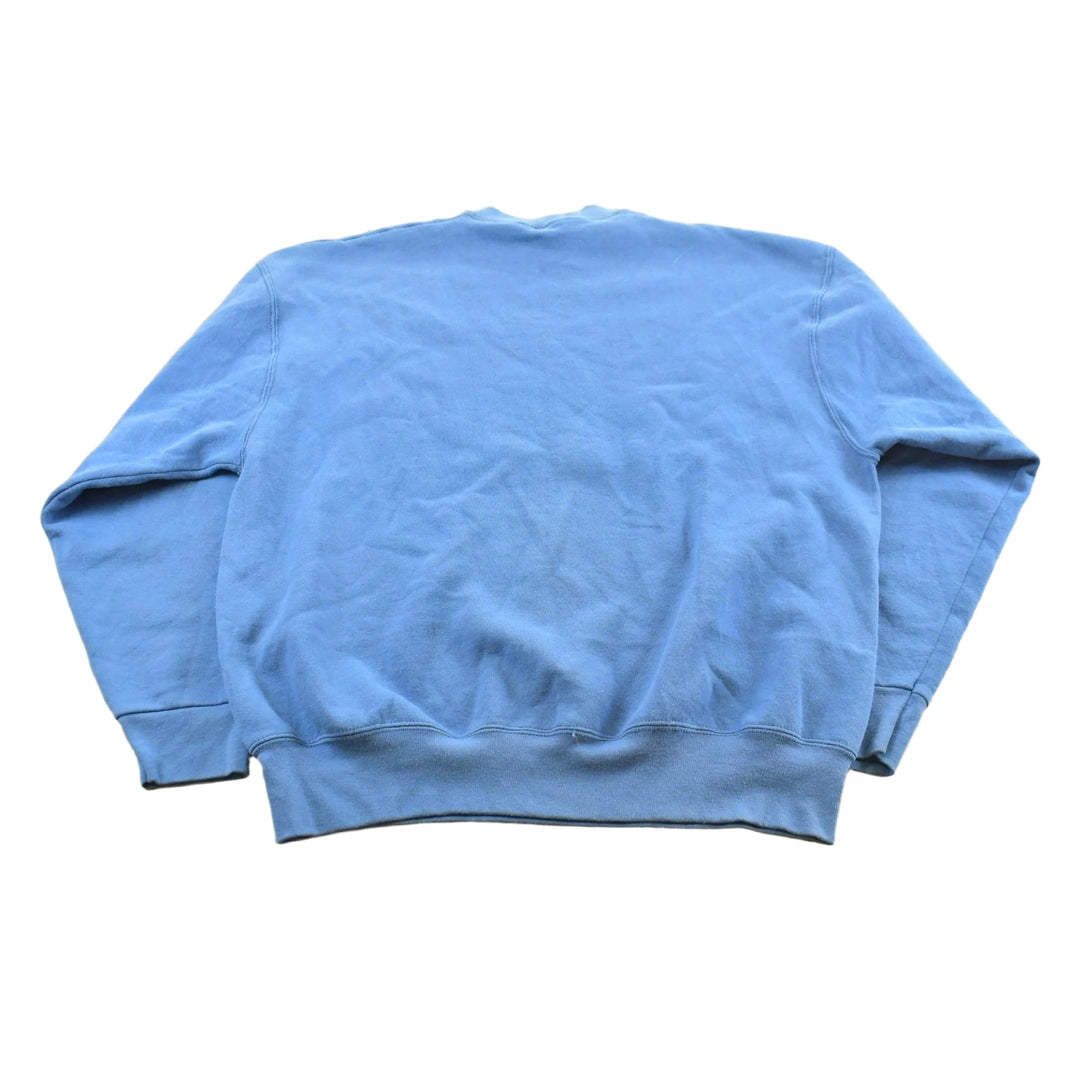 Vintage 1990s Blank Blue Crewneck Sweatshirt Men's XL