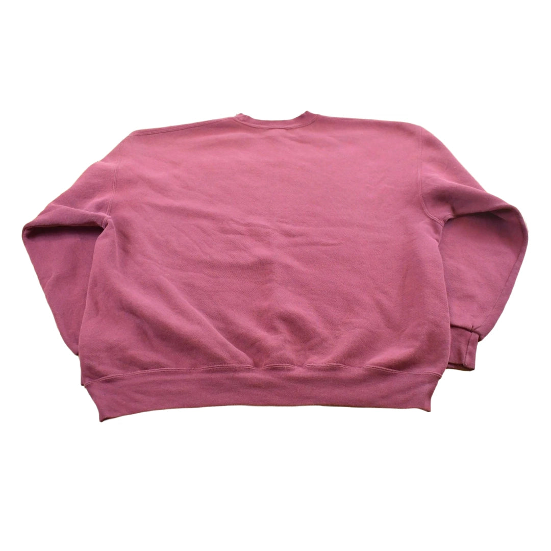 Vintage 1990s MJ Soffe Blank Red Crewneck Sweatshirt Men's