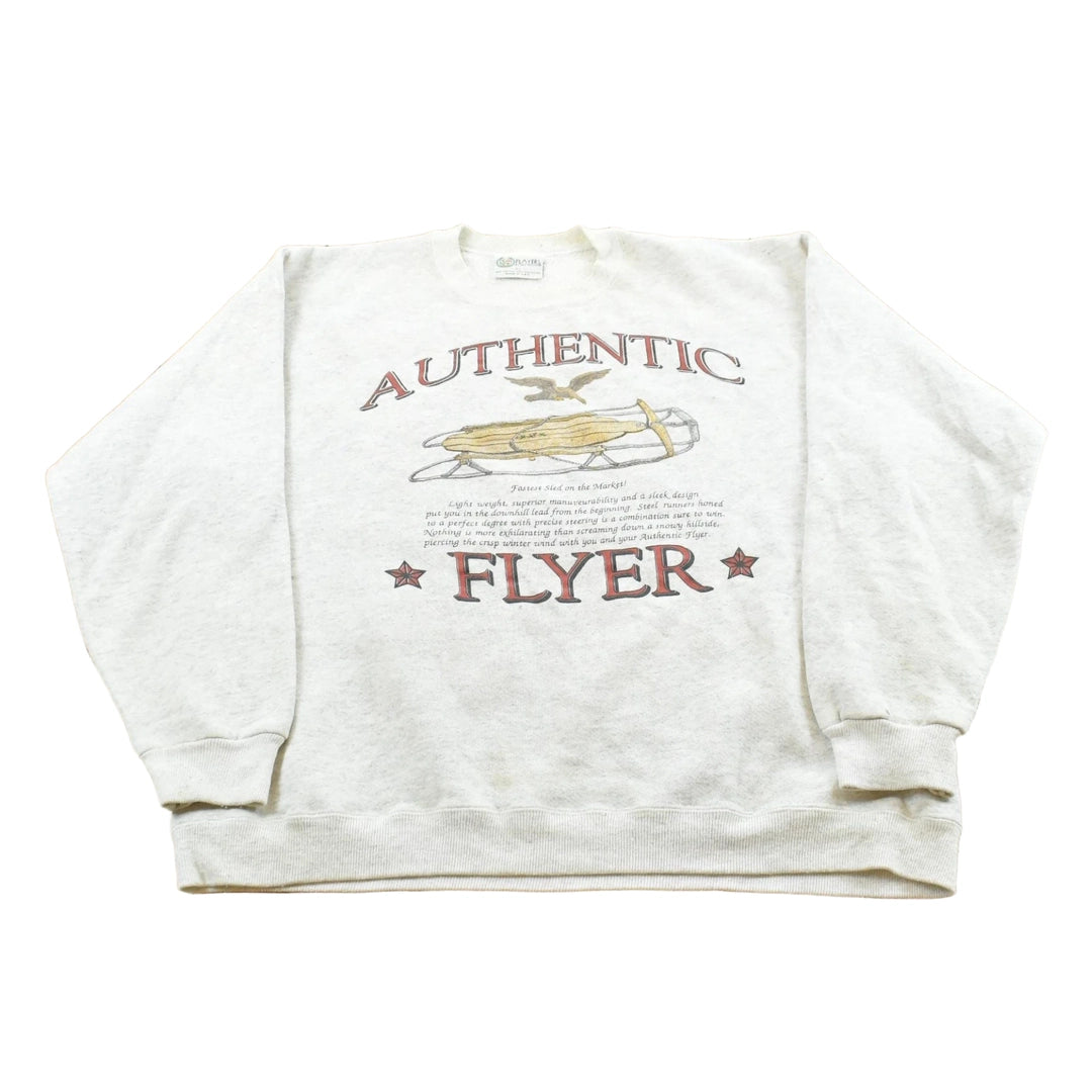 Vintage 1990s Authentic Flyer Sled Promo Crewneck Sweatshirt Men's L