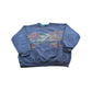 Vintage 1990s Water Wheel Forest All Over Print Quarter Button Sweater Men's XL