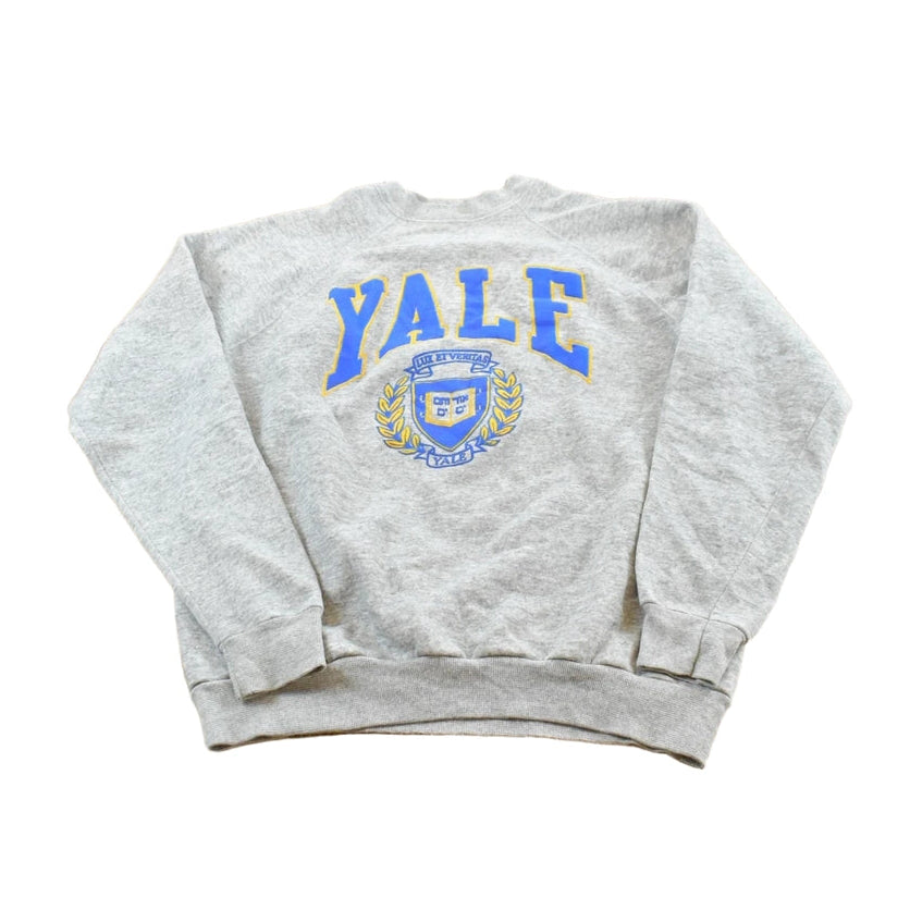 Vintage 1980s Tultex Yale University Crewneck Raglan Sweatshirt Men's L