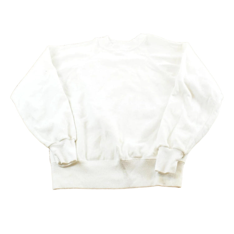 Vintage 1980s Gad-Abouts Blank White Crewneck Sweatshirt Men's S