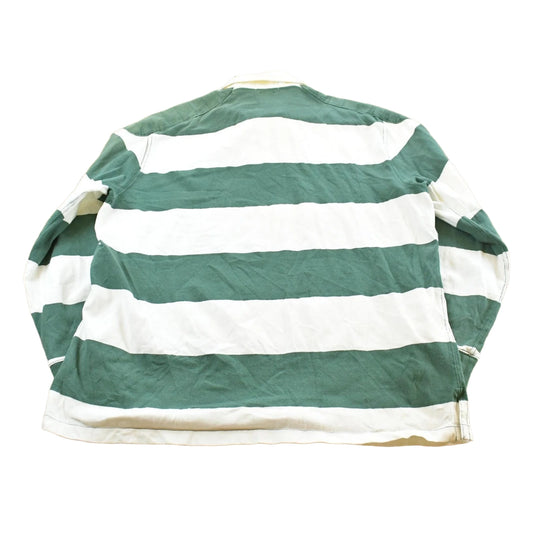 Vintage 2000s Polo Ralph Lauren Striped Long Sleeve Rugby Collared Quarter Button Shirt Men's XL