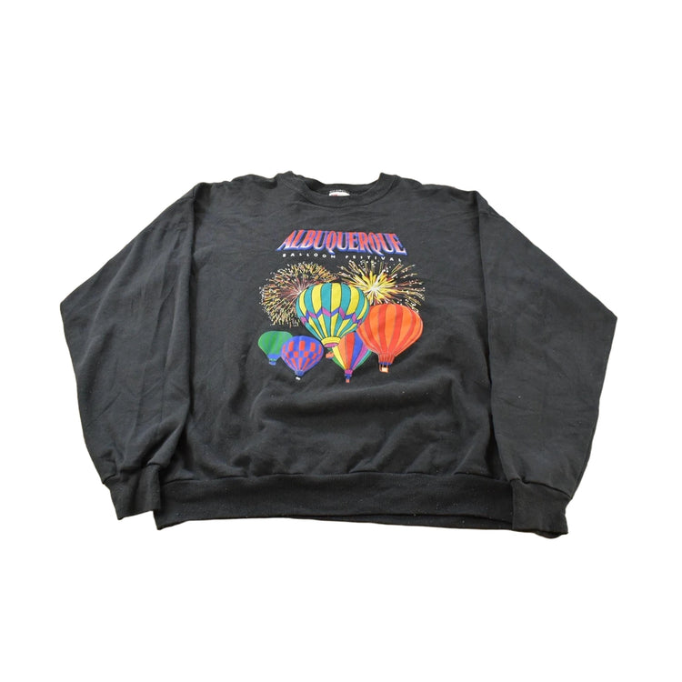 Vintage 1990s Albuquerque Hot Air Ballon Graphic Crewneck Sweatshirt Men's XL