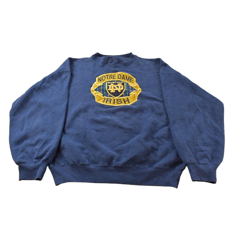 Vintage 1990s Notre Dame Fighting Irish Crewneck Sweatshirt Men's Large