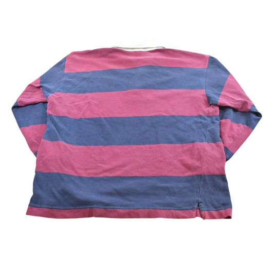 Vintage 1990s Nautica Striped Rugby Long Sleeve Polo Shirt Men's XL