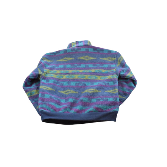 Vintage 1990s Sea Bird Arctic Image Fleece Outdoorsman Quarter Button Sweater Men's M