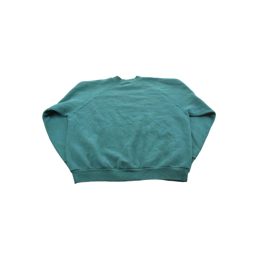 Vintage 1990s Fruit of the Loom Blank Green Crewneck Sweatshirt Men's M