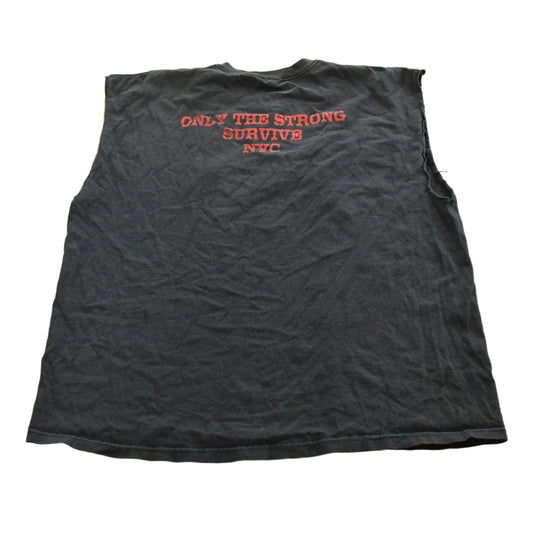 Vintage 1990s Support Your Local 81 New York City Motorcycle Tank Top T-Shirt Mens XL