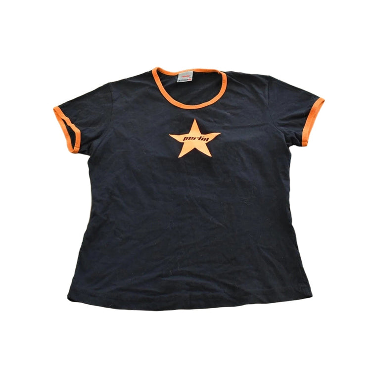 Vintage Y2K Sonar Peggy Berlin Star Ringer T Shirt Women's Medium
